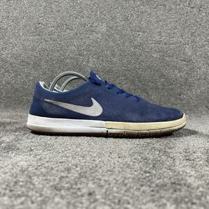 Nike Free SB 2015 Blue Silver Suede Skateboarding Shoes 724941-401 Men’s Sz 10.5